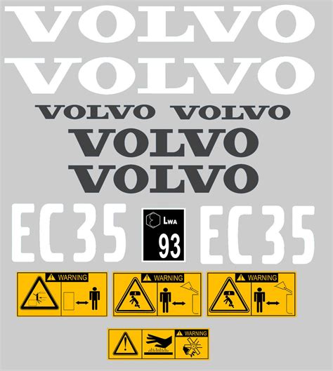 volvo ec35 safety decal